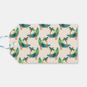 Midden-eeuwse moderne palm-oasis cadeaulabel (Achterkant Horizontaal)