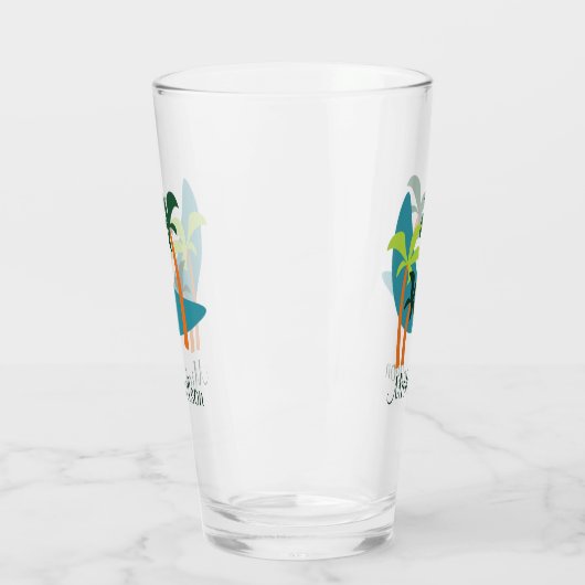 Midden-eeuwse moderne palm-oasis glas (Links)