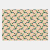 Midden-eeuwse moderne palm-oasis inpakpapier vel (Voorkant 3)