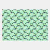 Midden-eeuwse moderne palm-oasis inpakpapier vel (Voorkant 2)