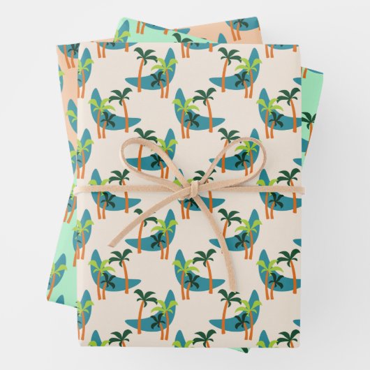 Midden-eeuwse moderne palm-oasis inpakpapier vel (In situ)