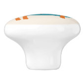 Midden-eeuwse moderne palm-oasis keramische knop (Zijkant)