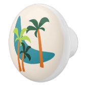 Midden-eeuwse moderne palm-oasis keramische knop (Rechts)