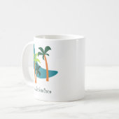 Midden-eeuwse moderne palm-oasis koffiemok (Voorkant links)