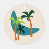 Midden-eeuwse moderne palm-oasis metalen ornament (Achterkant)