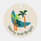 Midden-eeuwse moderne palm-oasis metalen ornament (Voorkant)