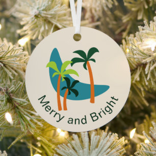 Midden-eeuwse moderne palm-oasis metalen ornament