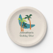 Midden-eeuwse moderne palm-oasis papieren bordje (Voorkant)
