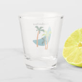 Midden-eeuwse moderne palm-oasis shot glas (Achterkant)