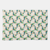 Midden-eeuwse moderne palm-oasis theedoek (Horizontaal)