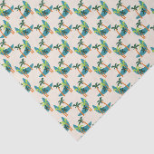 Midden-eeuwse moderne palm-oasis tissuepapier (Detail)