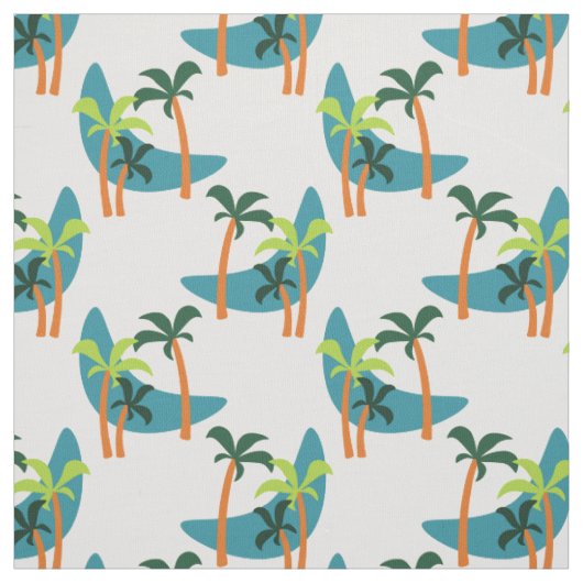 Midden-eeuwse moderne palm-oasispatroon stof (Swatch)