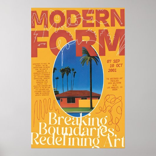 Midden-eeuwse moderne Palm Springs-afdruk 2001 LA Poster (Voorkant)