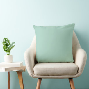 Midden-eeuwse moderne pastel Blauwgroen massief Kussen