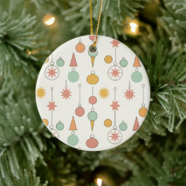 Midden-eeuwse moderne pastel geometrische patroon keramisch ornament