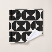 Midden-eeuwse moderne  patronen zwart en wit bad handdoek (Wasdoekje)