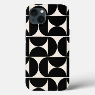 Midden-eeuwse moderne  patronen zwart en wit Case-Mate iPhone case
