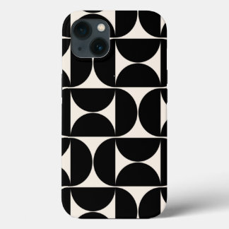 Midden-eeuwse moderne patronen zwart en wit Case-Mate iPhone case