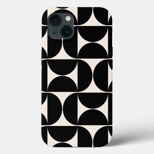 Midden-eeuwse moderne  patronen zwart en wit Case-Mate iPhone case (Achterkant)