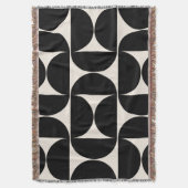 Midden-eeuwse moderne  patronen zwart en wit deken (Voorkant Verticaal)
