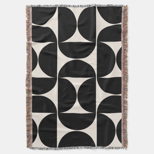 Midden-eeuwse moderne  patronen zwart en wit deken (Voorkant Verticaal)