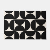 Midden-eeuwse moderne patronen zwart en wit deurmat (Voorkant)