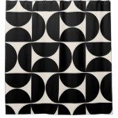 Midden-eeuwse moderne  patronen zwart en wit douchegordijn (Voorkant)