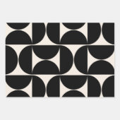 Midden-eeuwse moderne patronen zwart en wit inpakpapier vel (Voorkant 3)