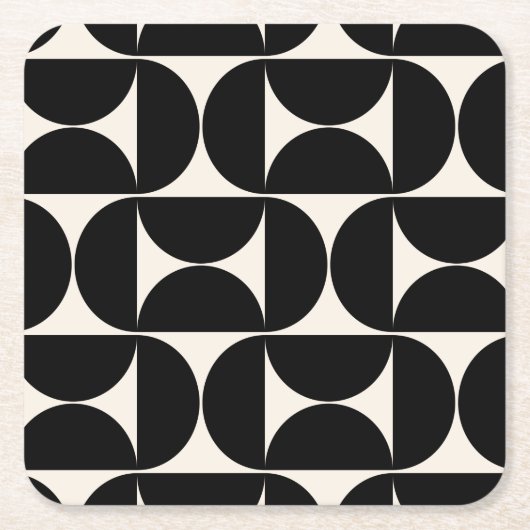 Midden-eeuwse moderne  patronen zwart en wit kartonnen onderzetters (Voorkant)