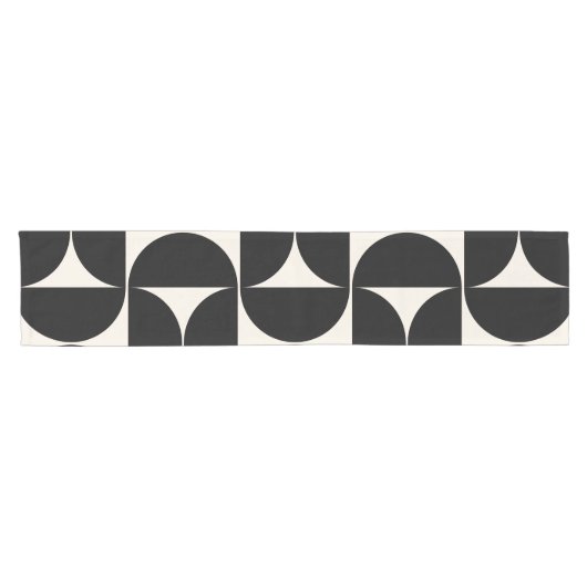 Midden-eeuwse moderne  patronen zwart en wit korte tafelloper (Horizontaal)