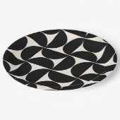 Midden-eeuwse moderne  patronen zwart en wit papieren bordje (Gekanteld)