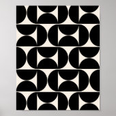 Midden-eeuwse moderne  patronen zwart en wit poster (Voorkant)