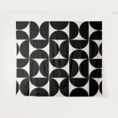 Midden-eeuwse moderne  patronen zwart en wit wandkleed (Voorkant (horizontaal))