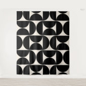 Midden-eeuwse moderne  patronen zwart en wit wandkleed (Voorkant)