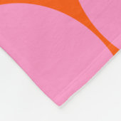 midden - eeuwse moderne patroonroze roze en Oranje Fleece Deken (Hoek)