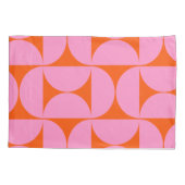 midden - eeuwse moderne patroonroze roze en Oranje Kussensloop (Achterkant)