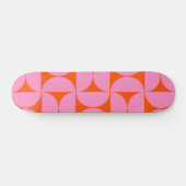 midden - eeuwse moderne patroonroze roze en Oranje Persoonlijk Skateboard (Horizontaal)