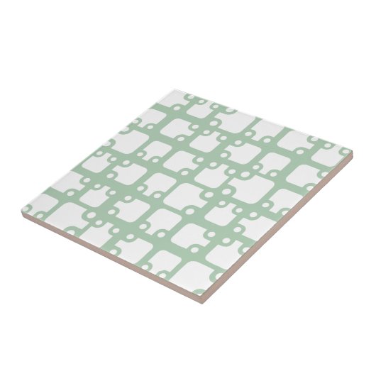 Midden-eeuwse moderne patroonsleuf groen 2 tegeltje (Zijkant)