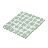 Midden-eeuwse moderne patroonsleuf groen tegeltje (Zijkant)