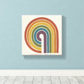 Midden-Eeuwse Moderne Pride Vierkant Canvas Afdruk (Insitu (Houten vloer))