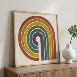 Midden-Eeuwse Moderne Pride Vierkant Perfect Poster