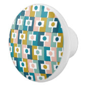 Midden-eeuwse moderne Rektangel geometrisch patroo Keramische Knop (Rechts)