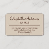 Midden-eeuwse moderne Retro 70s kleuren Visitekaartje (Voorkant)