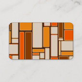 Midden-eeuwse moderne Retro 70s kleuren Visitekaartje (Achterkant)