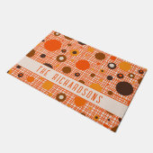 Midden-eeuwse moderne retro atomaire Stippen geper Deurmat (Schuin)