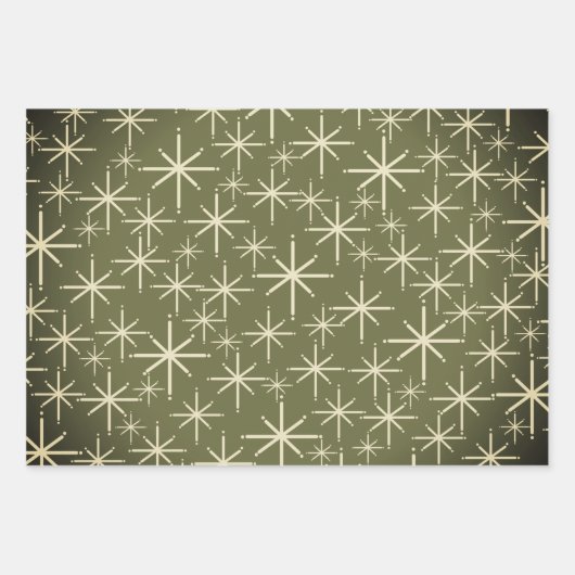 Midden-eeuwse moderne retro jaren 1950 kerst Vinta Inpakpapier Vel (Voorkant 2)