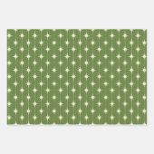 Midden-eeuwse moderne retro kerstpatronen inpakpapier vel (Voorkant)