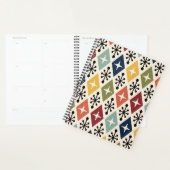 Midden-eeuwse moderne Retro Starburst Patroon Planner (Display)