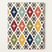 Midden-eeuwse moderne Retro Starburst Patroon Planner (Achterkant)