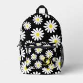 Midden-eeuwse moderne retro witte bloemenmadeliefj bedrukte rugzak (Voorkant)